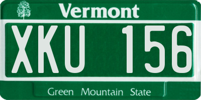 VT license plate XKU156