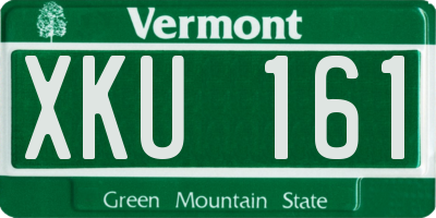 VT license plate XKU161