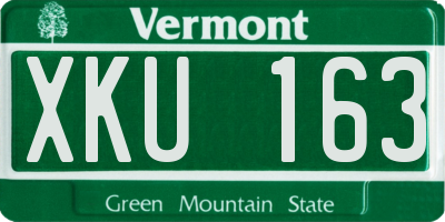VT license plate XKU163