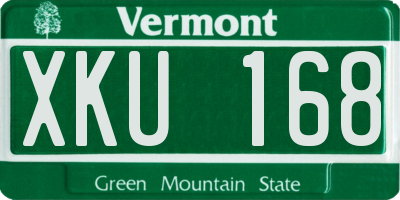 VT license plate XKU168