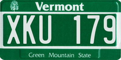 VT license plate XKU179