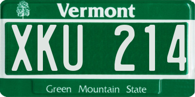 VT license plate XKU214