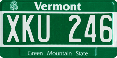 VT license plate XKU246