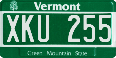 VT license plate XKU255