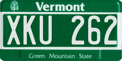 VT license plate XKU262
