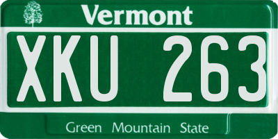 VT license plate XKU263