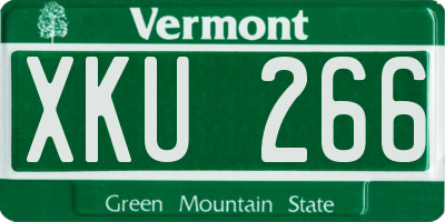 VT license plate XKU266