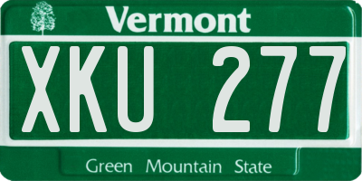 VT license plate XKU277