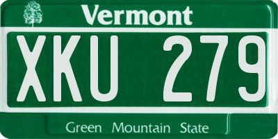 VT license plate XKU279