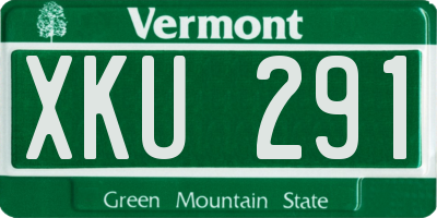 VT license plate XKU291