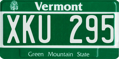 VT license plate XKU295