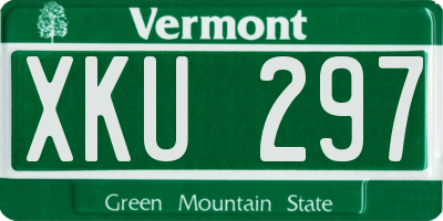 VT license plate XKU297