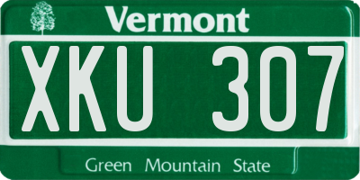 VT license plate XKU307