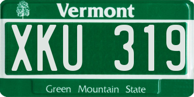 VT license plate XKU319