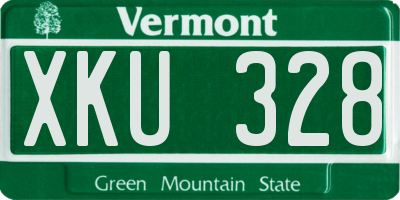 VT license plate XKU328