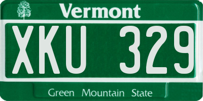 VT license plate XKU329