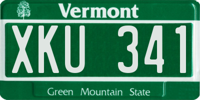 VT license plate XKU341