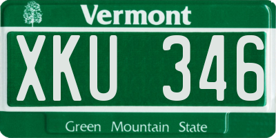 VT license plate XKU346