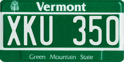 VT license plate XKU350
