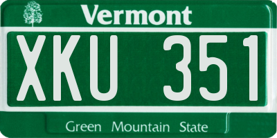 VT license plate XKU351