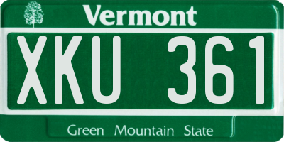 VT license plate XKU361