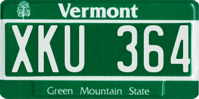 VT license plate XKU364