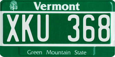 VT license plate XKU368