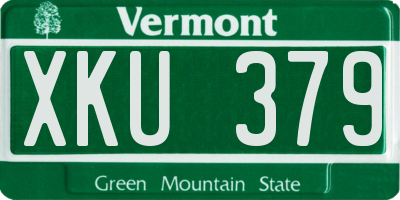 VT license plate XKU379
