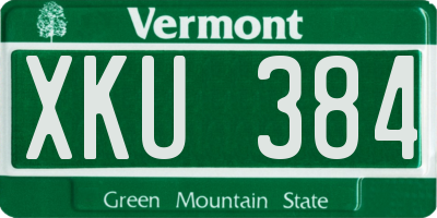 VT license plate XKU384