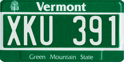 VT license plate XKU391