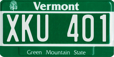 VT license plate XKU401