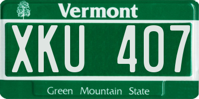 VT license plate XKU407