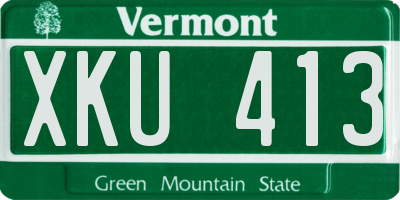 VT license plate XKU413