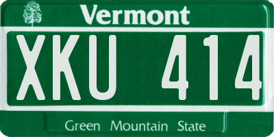 VT license plate XKU414