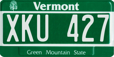 VT license plate XKU427