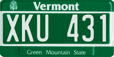 VT license plate XKU431