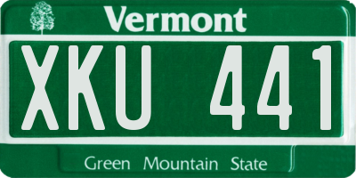 VT license plate XKU441