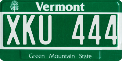 VT license plate XKU444