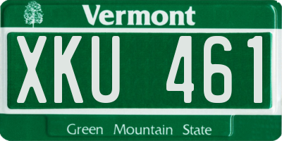 VT license plate XKU461