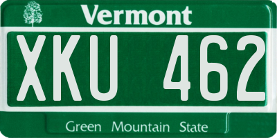 VT license plate XKU462