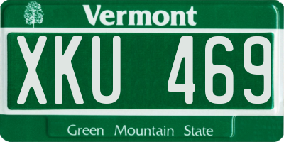 VT license plate XKU469