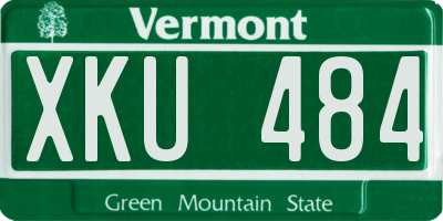 VT license plate XKU484