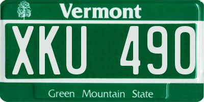 VT license plate XKU490