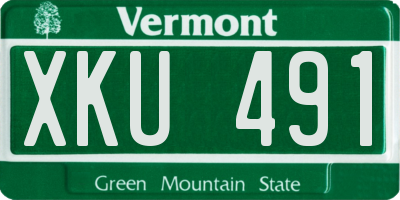 VT license plate XKU491