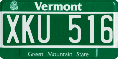 VT license plate XKU516