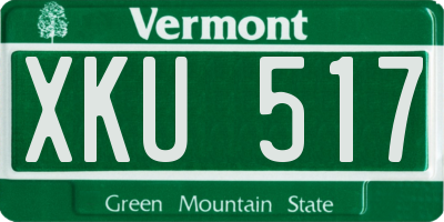 VT license plate XKU517