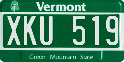 VT license plate XKU519