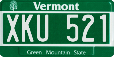 VT license plate XKU521