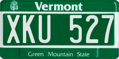 VT license plate XKU527