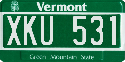 VT license plate XKU531